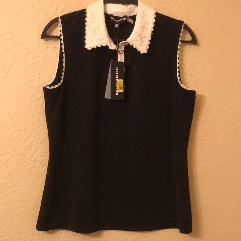 NWT Karl Lagerfeld sleeveless blouse